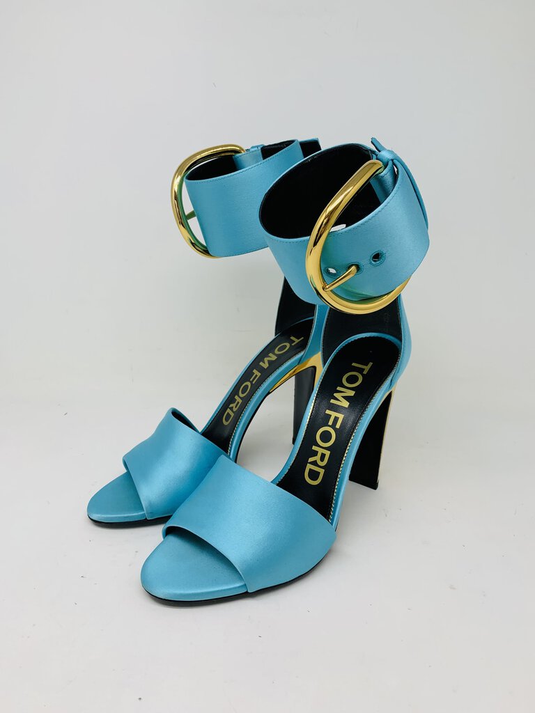 Tom Ford Heels Aqua/Gold 7.5