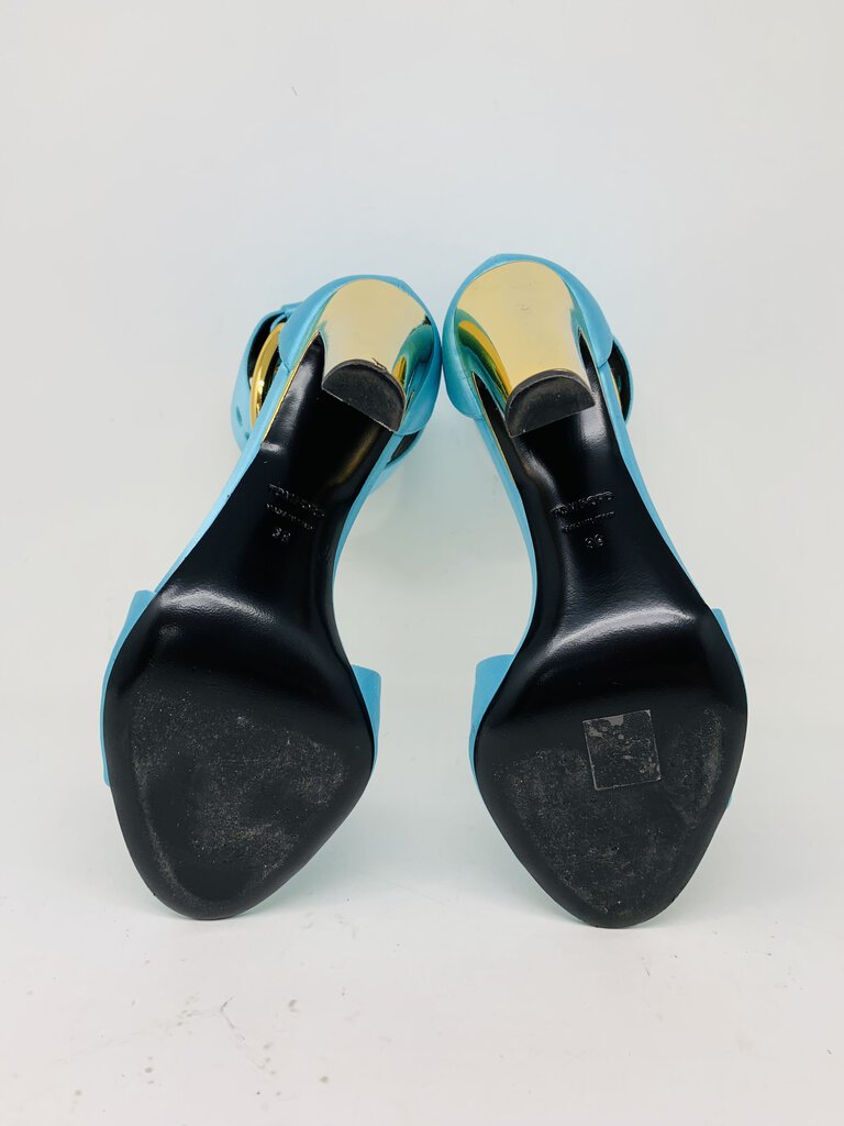 Tom Ford Heels Aqua/Gold 7.5