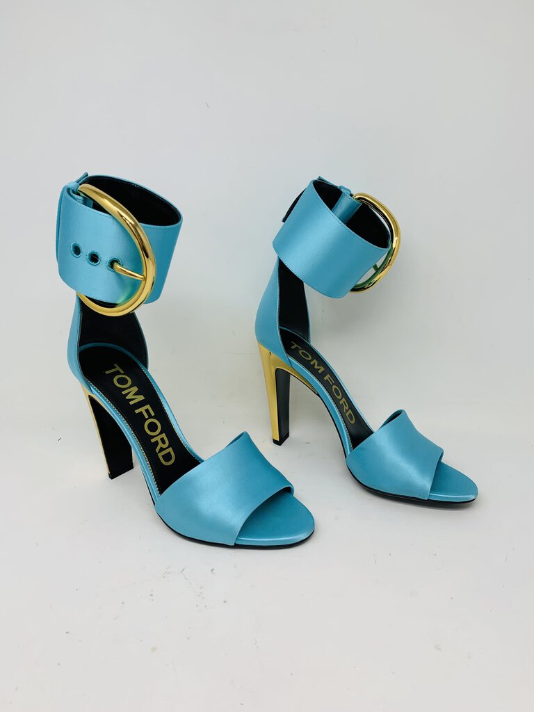 Tom Ford Heels Aqua/Gold 7.5