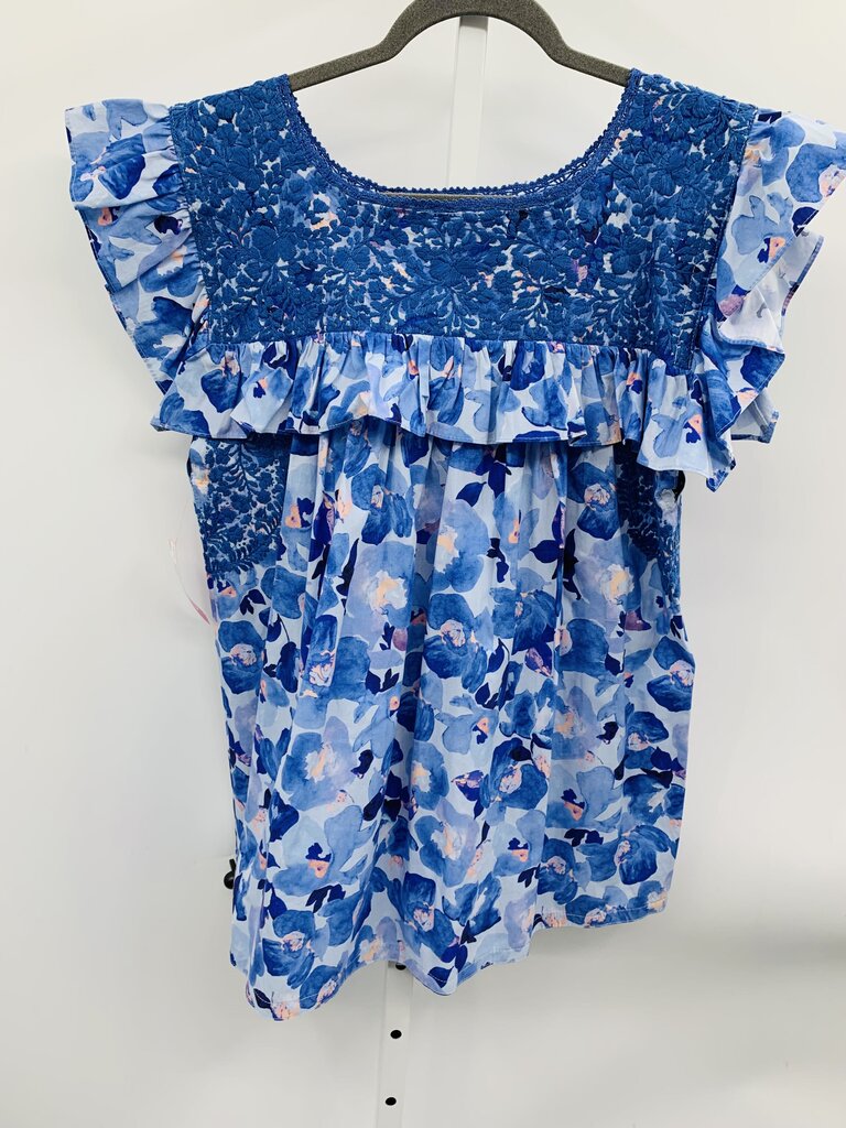 Mi Golondrina Blouse Blue L