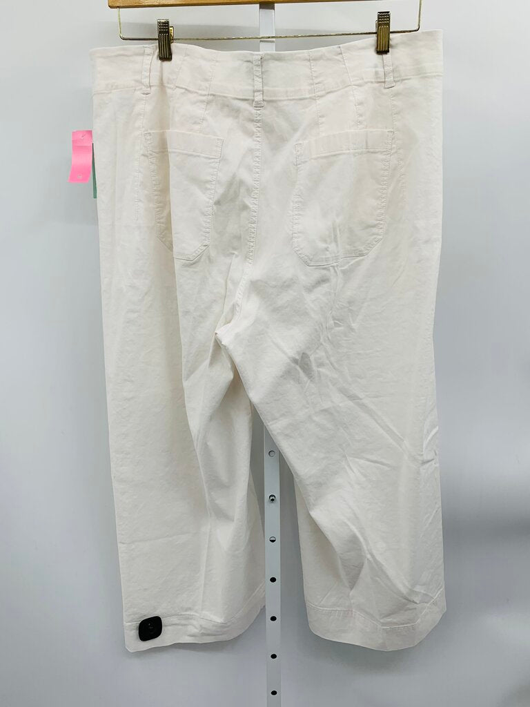 Maeve Pants Plus Wide Leg White 18W