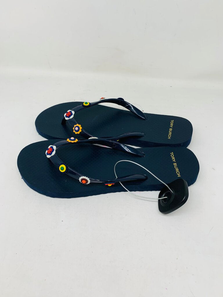 Tory Burch Flip Flops Navy 8.5