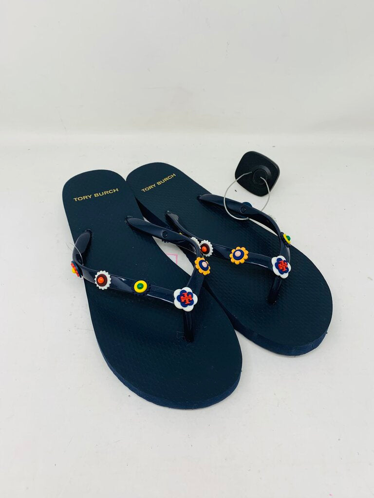 Tory Burch Flip Flops Navy 8.5