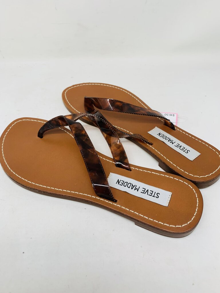Steve Madden Flip Flops Brown 7