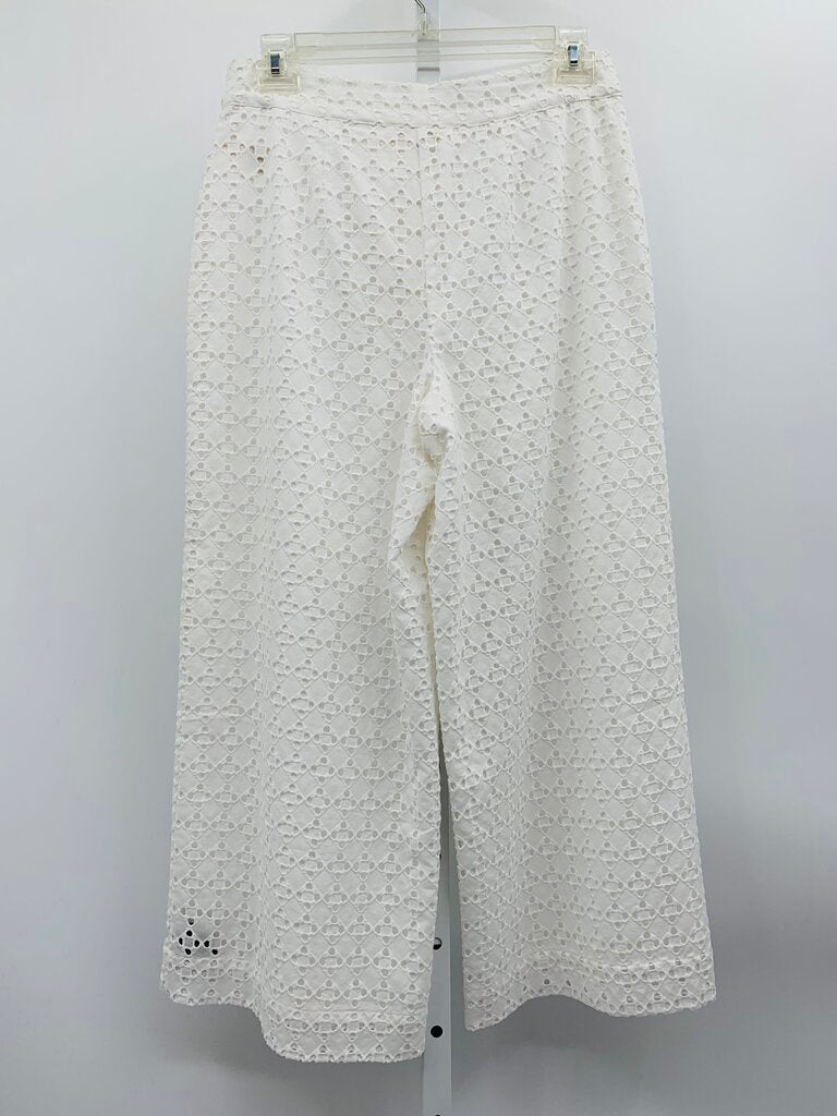 Marled Pants Wide Leg White 2