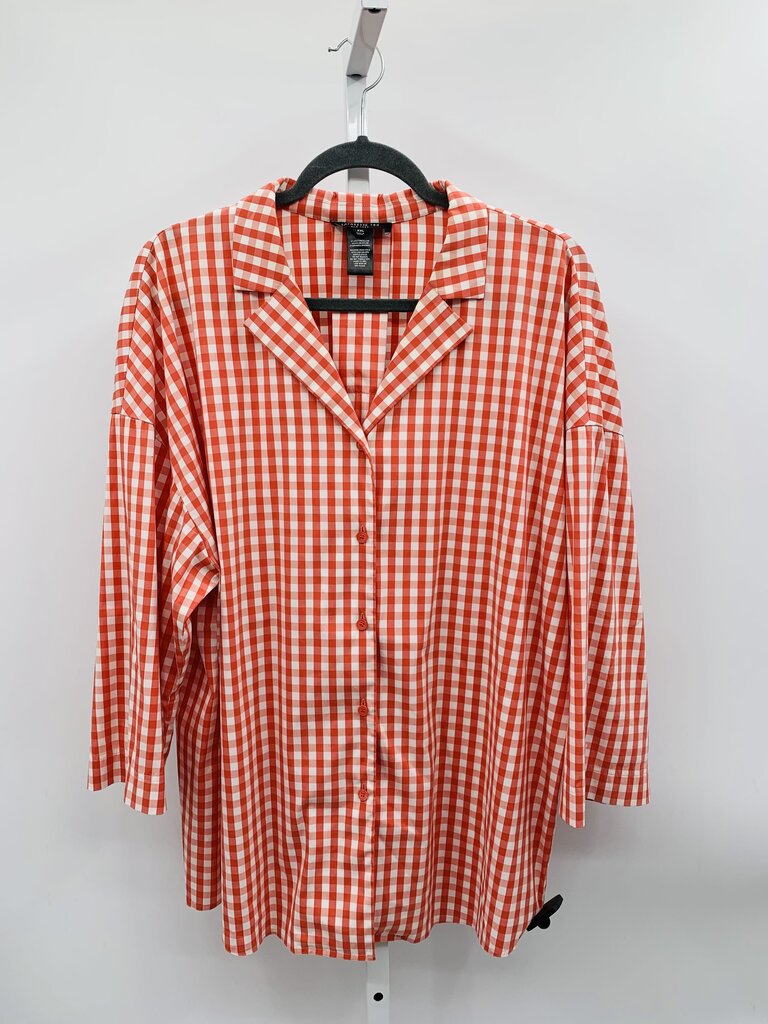 LaFayette 148 Shirt Plus Red XXL