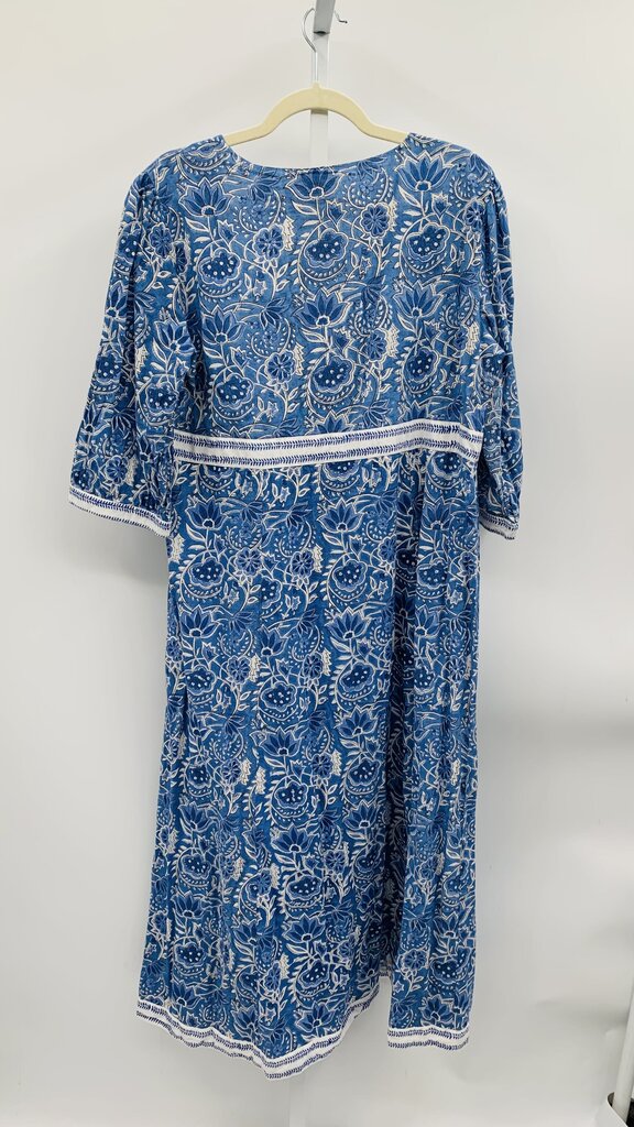 Madison Mathews Maxi Dress Blue XL
