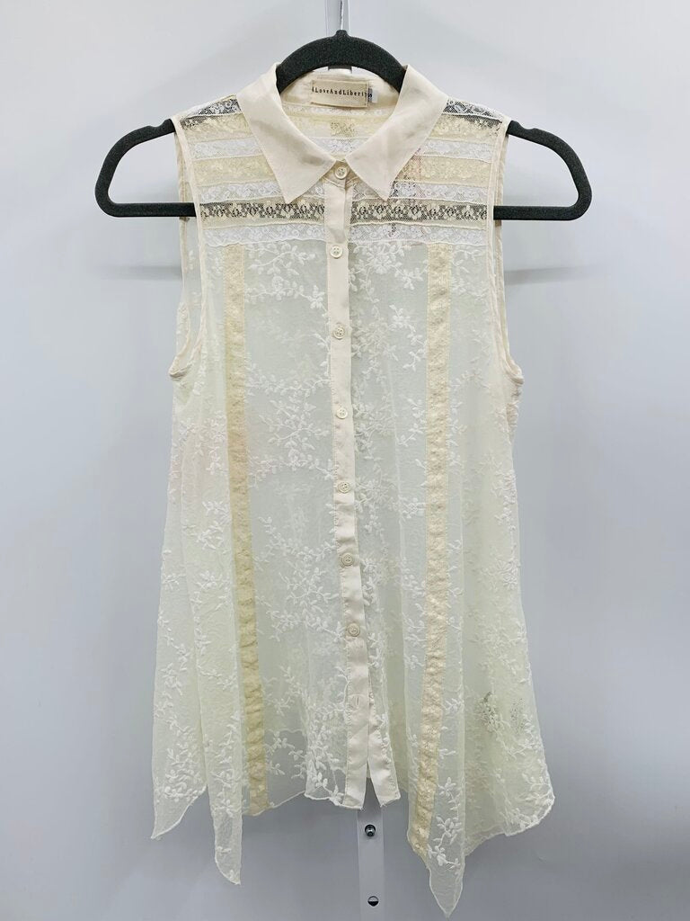 4 Love and Liberty Top Beige S