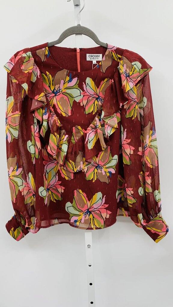 Crosby by Mollie Burch Blouse Burgundy XS