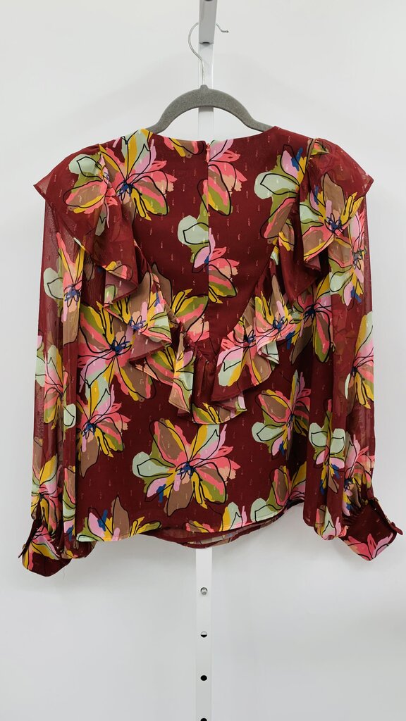 Crosby by Mollie Burch Blouse Burgundy XS