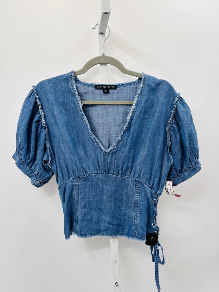 Boston Proper Top Denim 4