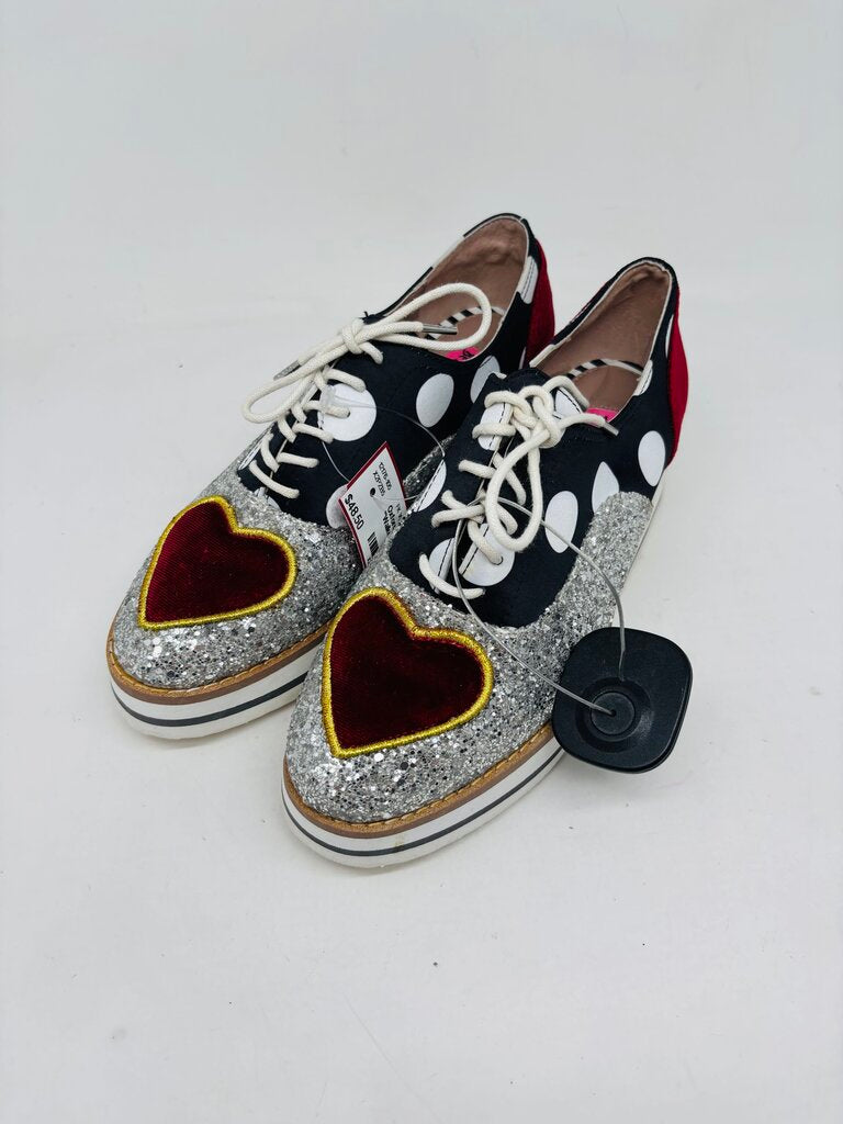 Betsey Johnson Oxfords Silver 6