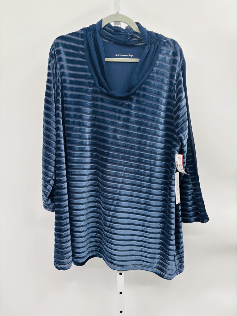 Soft Surroundings Tunic Plus Navy 2X