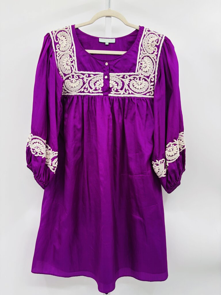 Leaves of Grass Dress Purple M