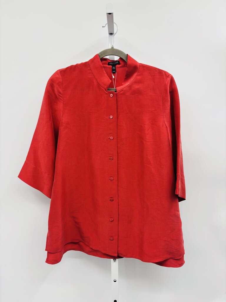 Eileen Fisher Blouse Red SP