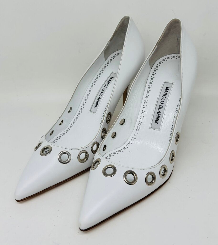 Manolo Blahnik Heels White 7.5
