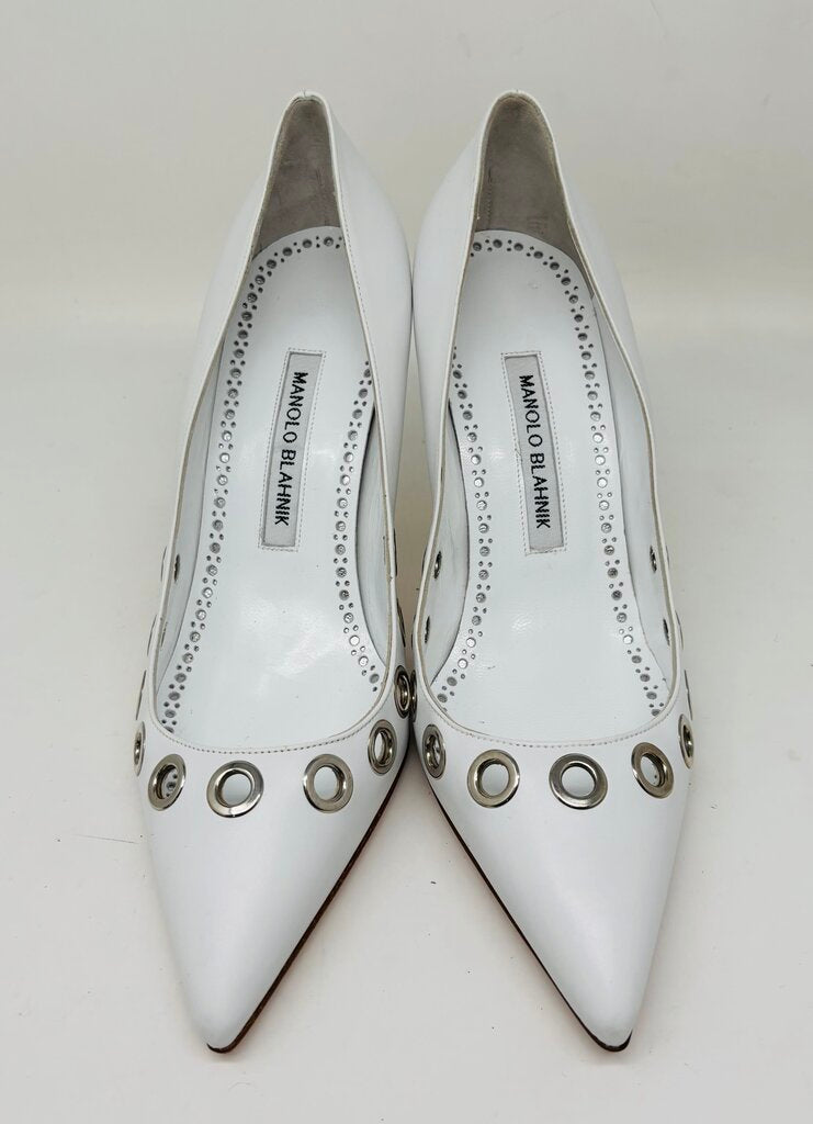 Manolo Blahnik Heels White 7.5
