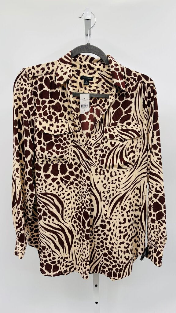 Ann Taylor Blouse Brown S
