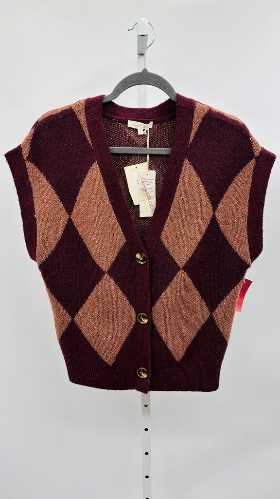 Mystree Sweater Vest Burgundy S