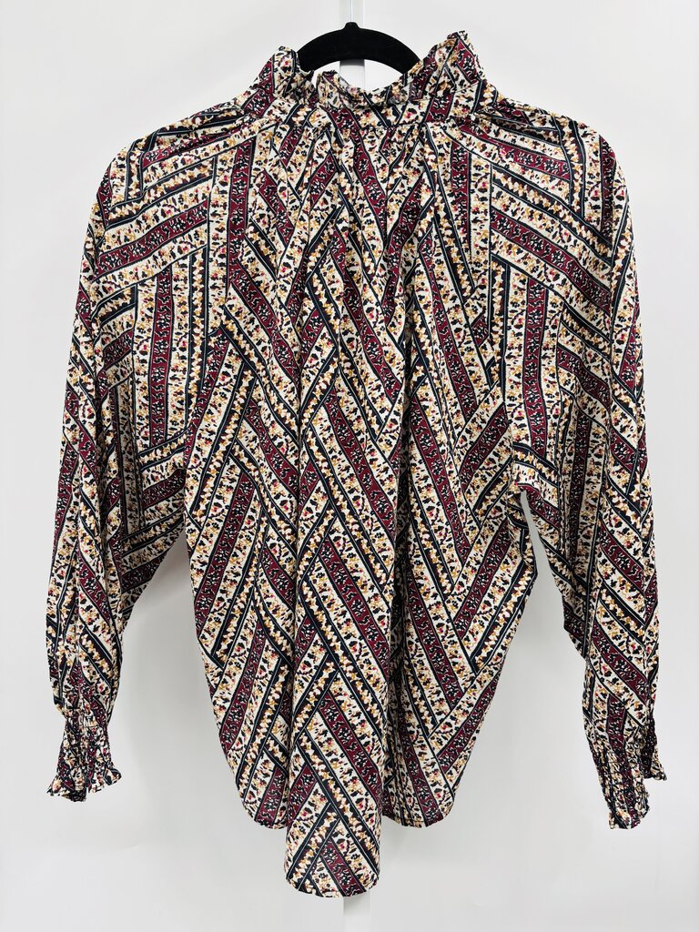 Veronica Beard Blouse Burgundy L