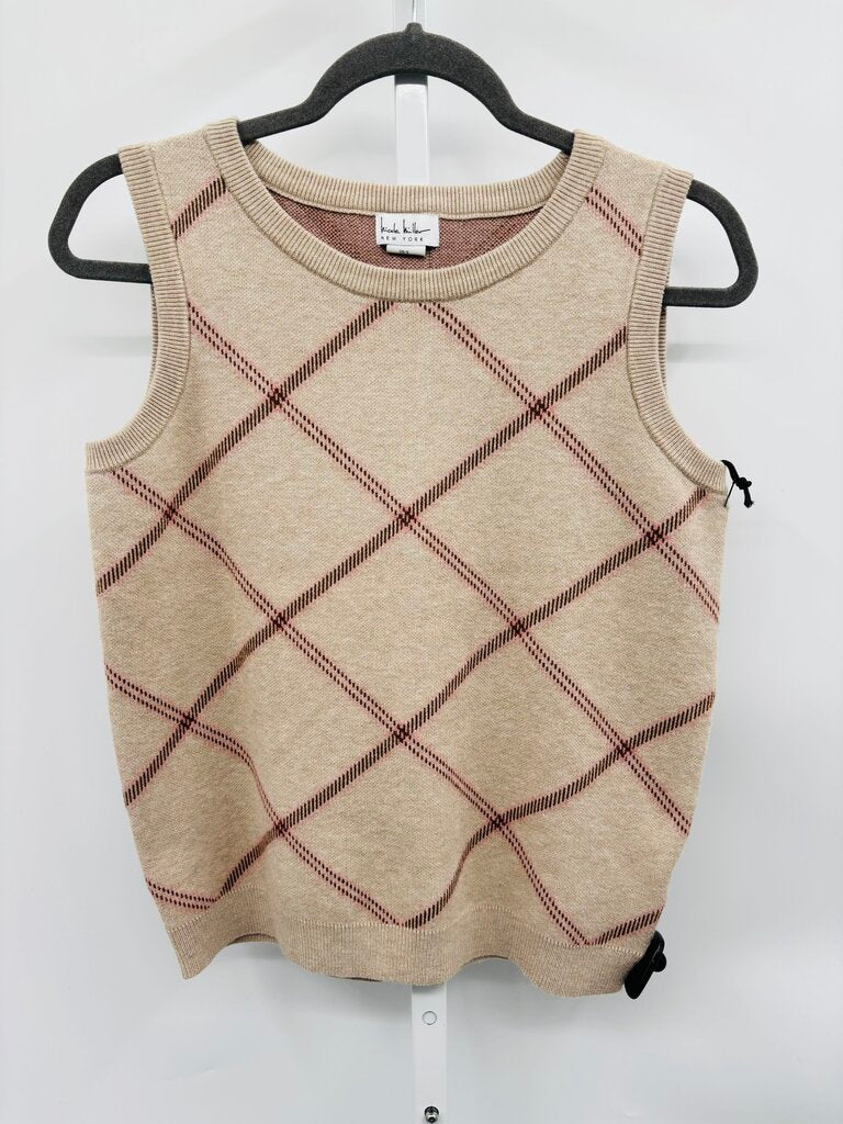 Nicole Miller Sweater Vest Beige S