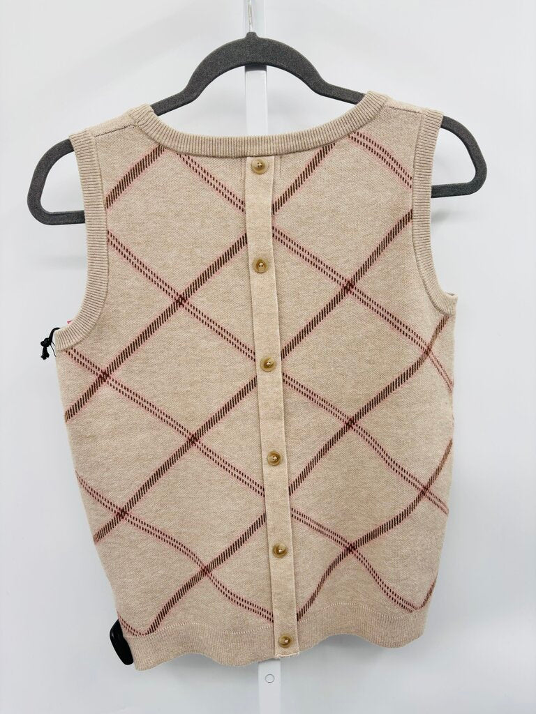 Nicole Miller Sweater Vest Beige S