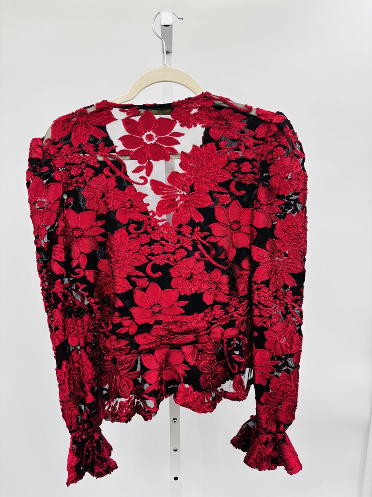 House of Harlow Top Red Black M