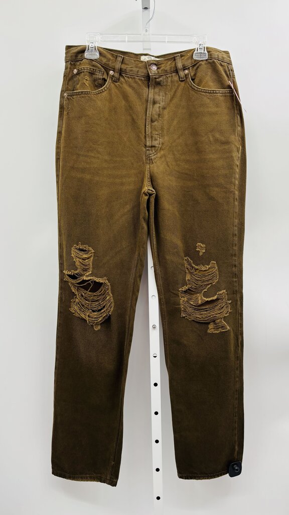 We the Free Jeans Straight Brown Green 10