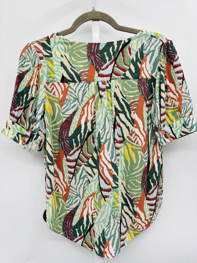 Maeve Top Green Tan Mutli 0