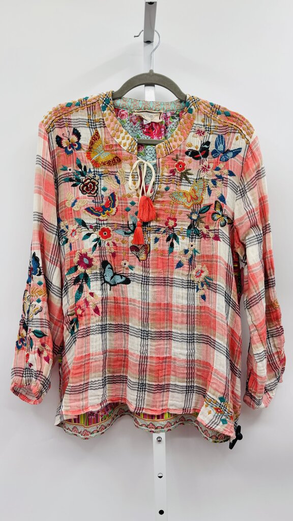 Johnny Was Workshop Blouse Pink L