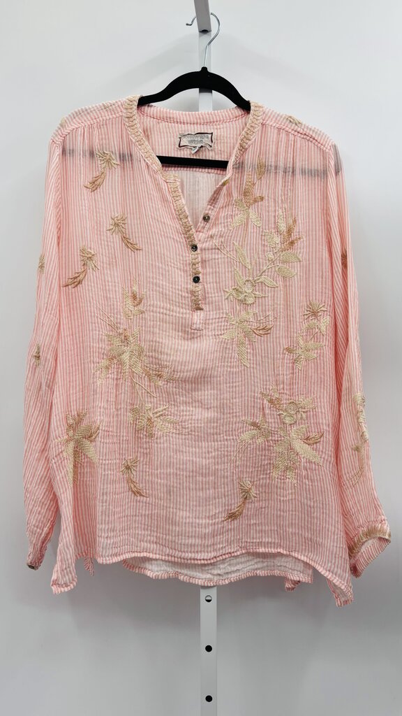 Johnny Was Workshop Shirt Pink XL