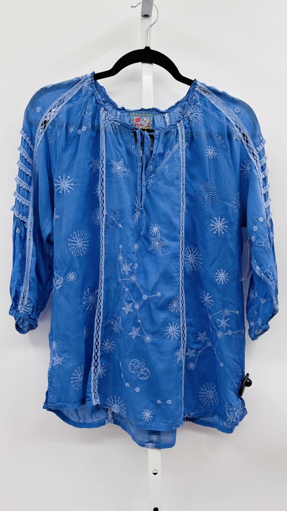 Johnny Was Blouse Blue XS