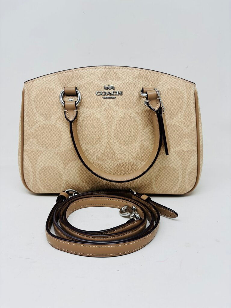 Coach Crossbody Bag Beige Signature