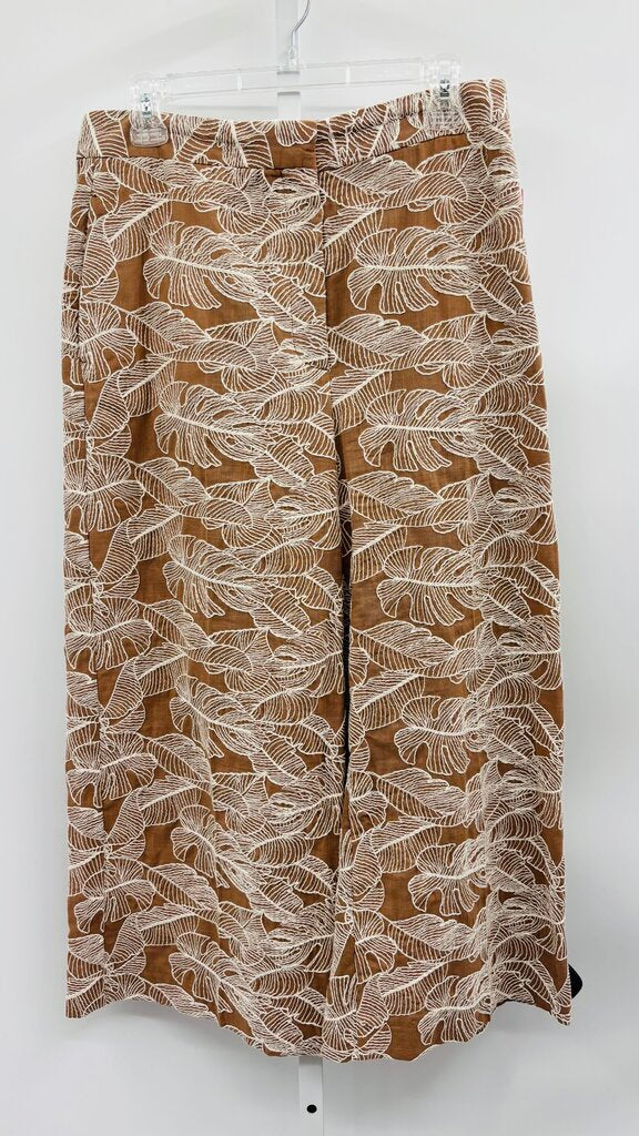 Zara Pants Wide Leg Tan L