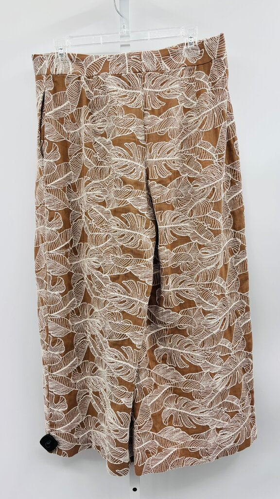 Zara Pants Wide Leg Tan L