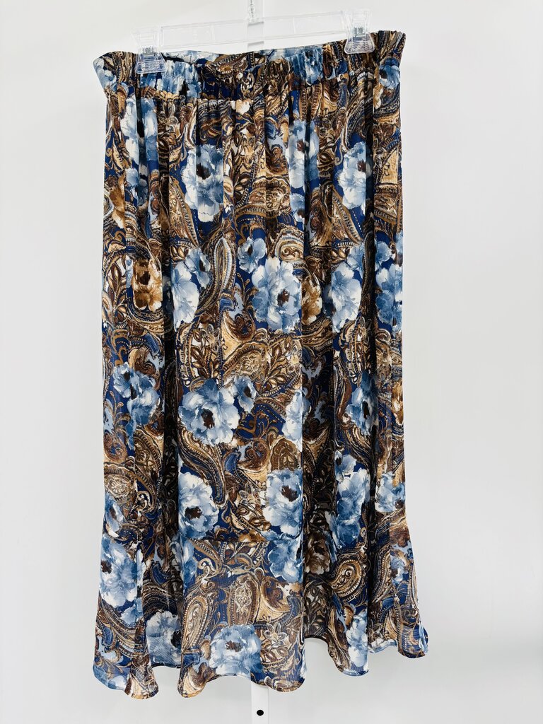 Sara Michelle Skirt Midi Blue L