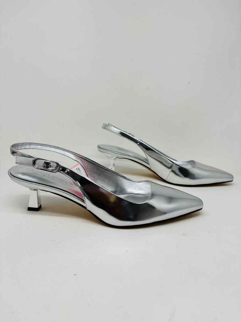 Marc Fisher Slingbacks Silver 9