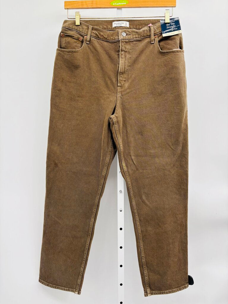 Abercrombie & Fitch Jeans Straight Brown 16