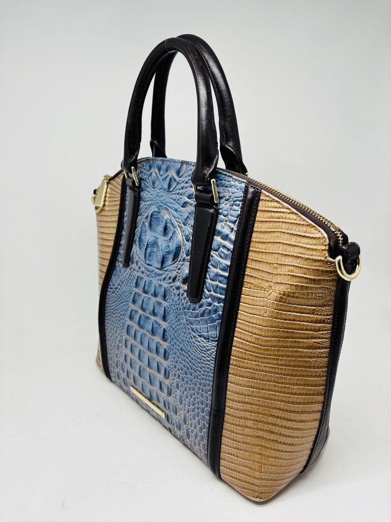 Brahmin Handbag Blue/Gold