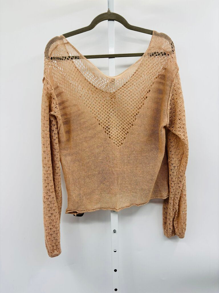Free People Sweater Tan L