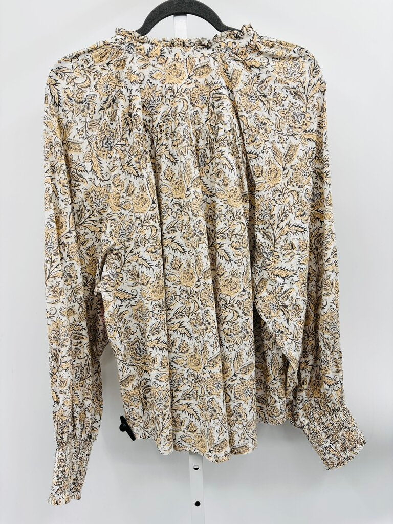 Anthropologie Blouse Plus Beige 2X