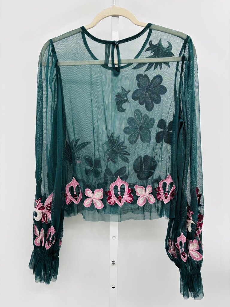 Anthropologie Blouse Green L