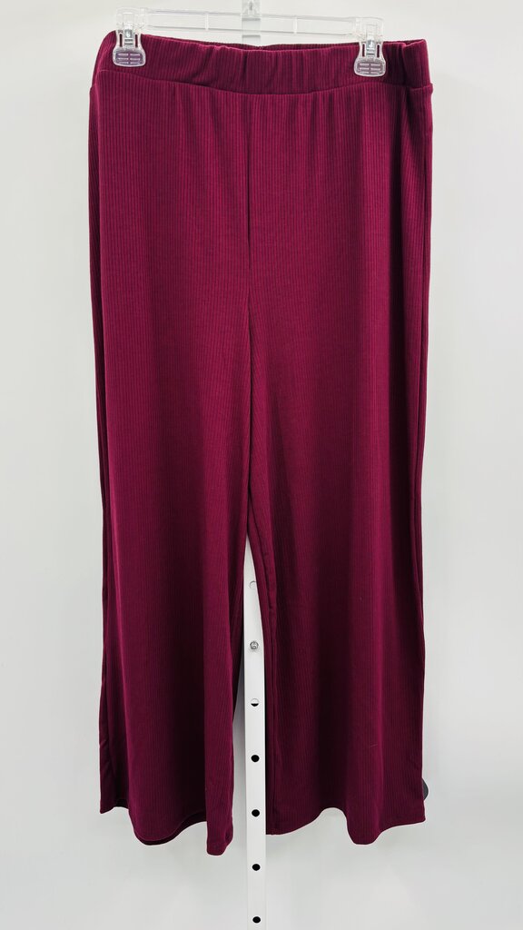 Lala Pants Wide Leg Burgundy XL