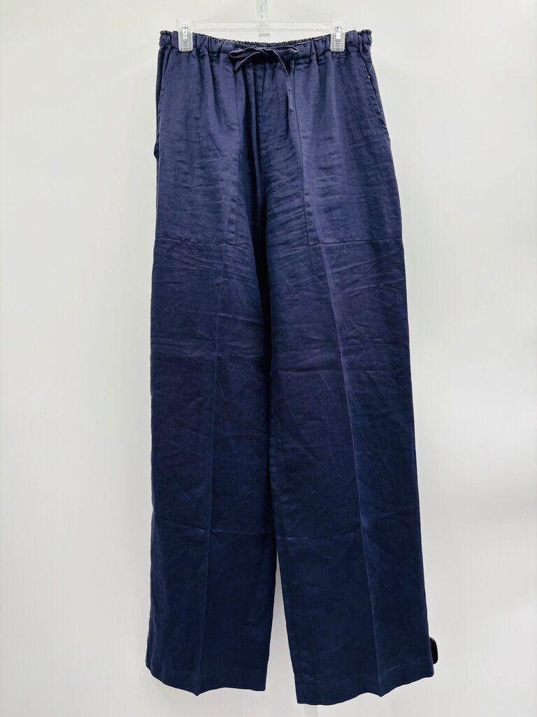 Eskandar Pants Wide Leg Navy S