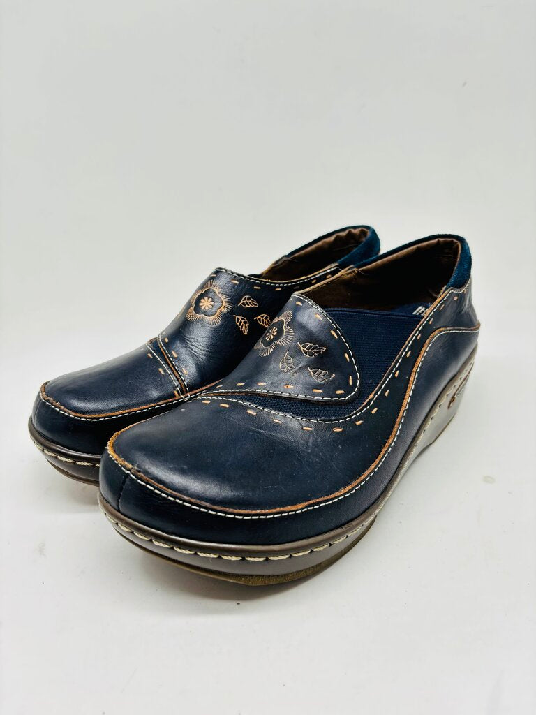 L'artiste Clogs Navy 7.5