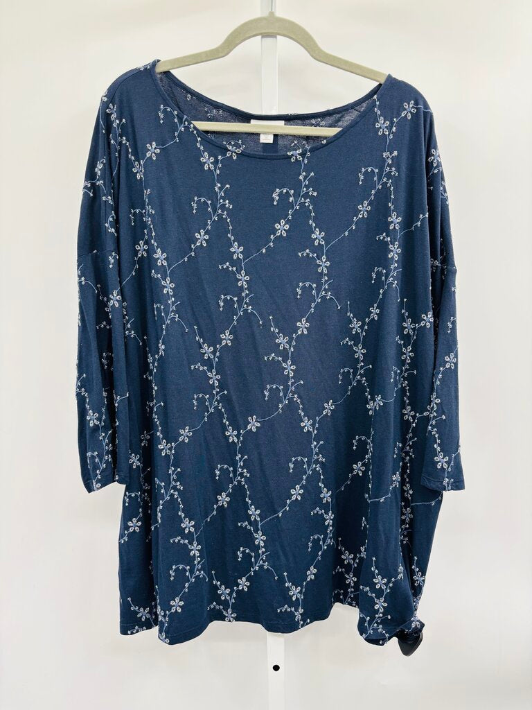 J. Jill Top Plus Navy 4X