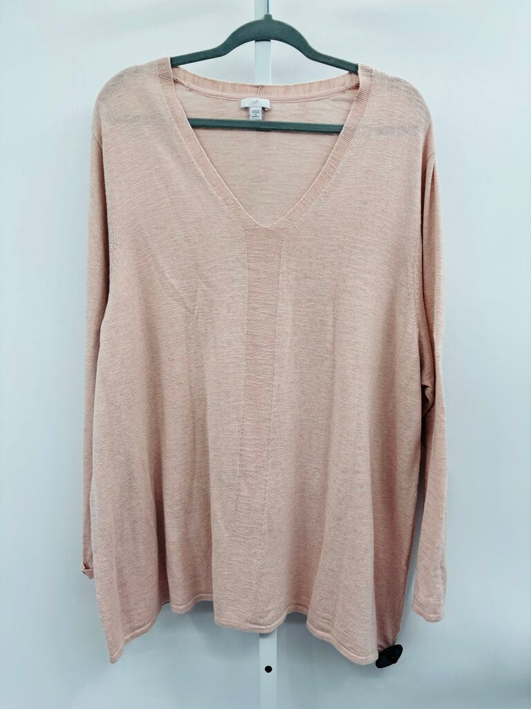 J. Jill Sweater Plus Pink 4X