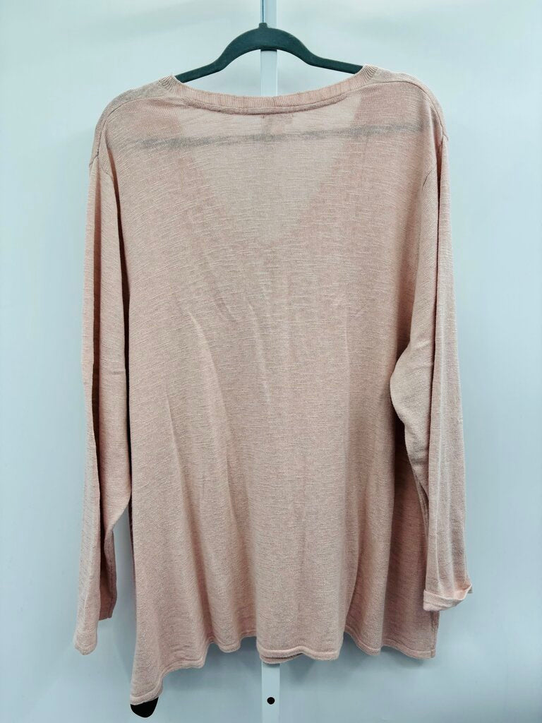J. Jill Sweater Plus Pink 4X