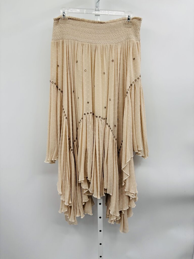 Free People Skirt Midi Beige M