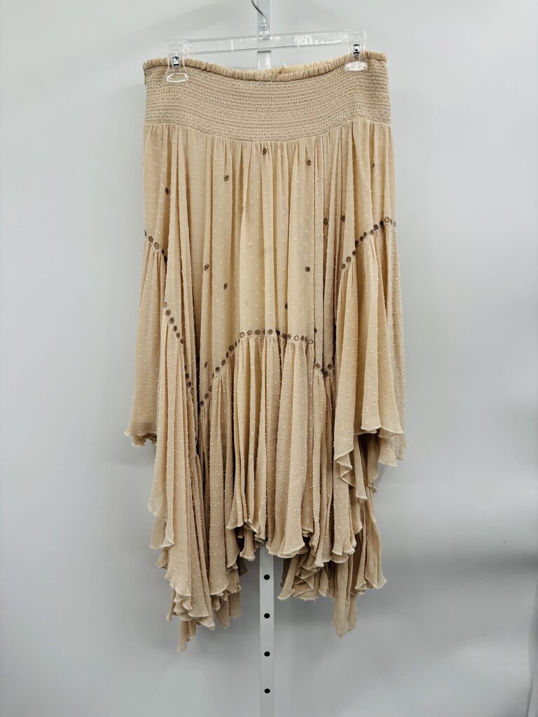 Free People Skirt Midi Beige M